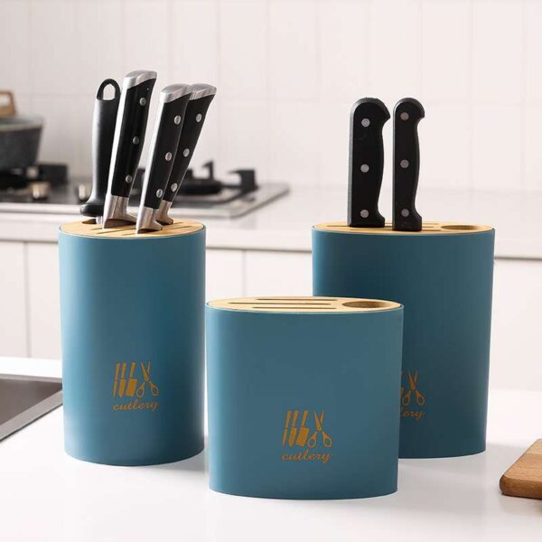 Floor-Standing Multifunctional Knife Holder, Household Organizer for Various Kitchen Knives