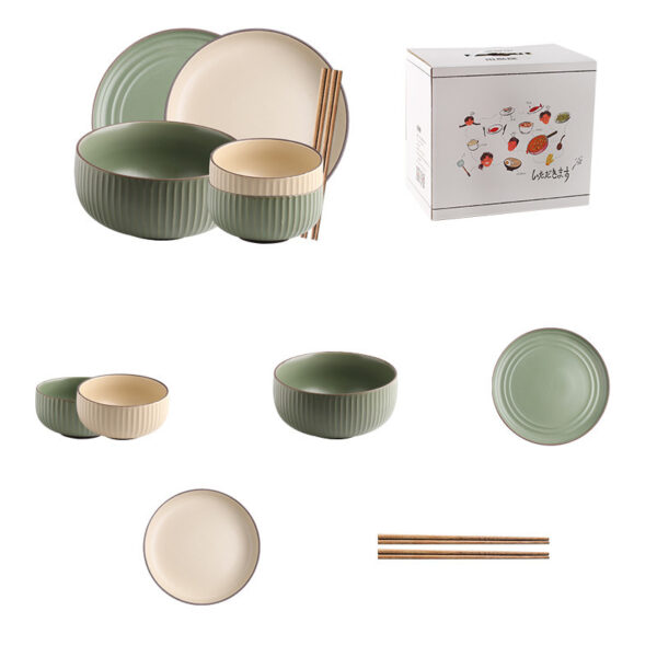 Tableware Bowl And Dish Set Bowl And Plate Bowl And Chopsticks Combination, Complete Dining Set with Bowl, Plate, and Chopsticks, Ideal for Various Meals