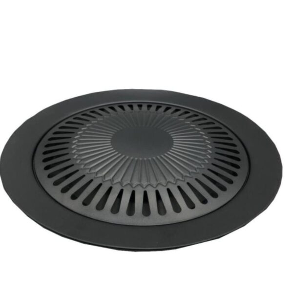 Outdoor Portable Round Barbecue Pan, Korean Non-Stick Baking Pan, Ideal for Barbecue and Outdoor Cooking