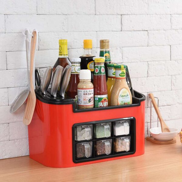 Vogue Multi-Functional Kitchen Set, Spice Box, Bottle Suit, and Knife Frame