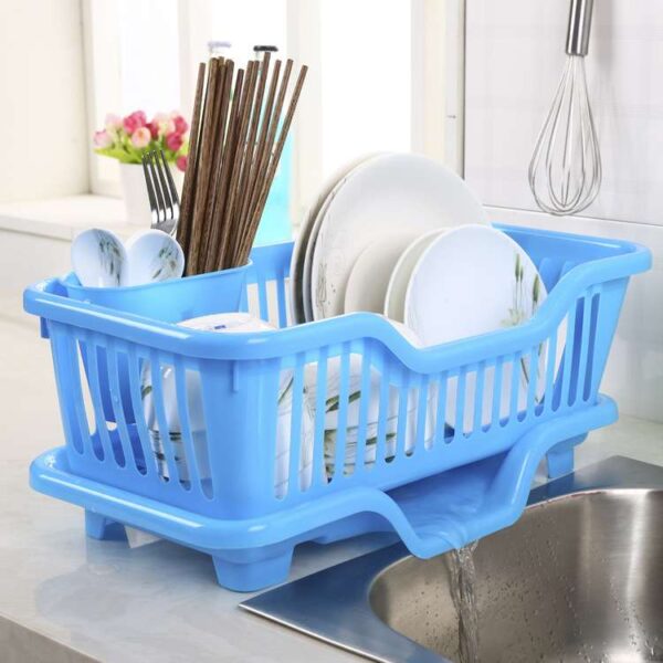 Lishui Plastic Dish Rack for Kitchen, Stackable Dish Organizer, Space-Saving Kitchen Storage Rack