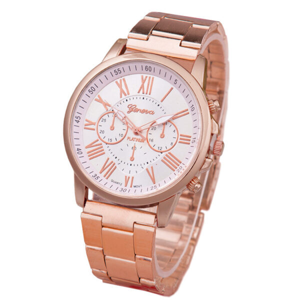 Women's Leisure Alloy Steel Belt Quartz Watch, Stylish Alloy Steel Belt Quartz Watch for Women, Elegant Women's Quartz Watch with Alloy Steel Belt