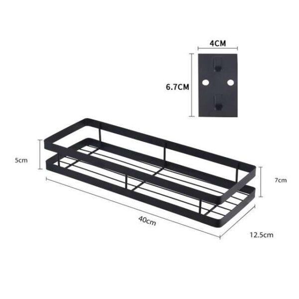 Wall-Mounted Kitchen Organizer Shelf, Practical Storage Solution for Kitchen Accessories, Space-Saving Wall Shelf