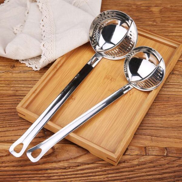 Stainless Steel Kitchen Colander Spoon for Draining, Durable Colander Spoon for Cooking, Essential Kitchen Tool