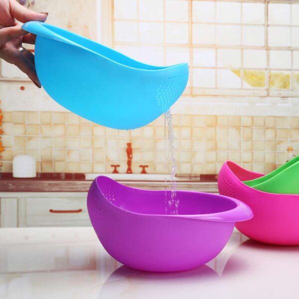 Drain Washing Rice Sieve for Efficient Food Rinsing, Multi-Functional Sieve for Rice and Vegetables, Essential Kitchen Tool