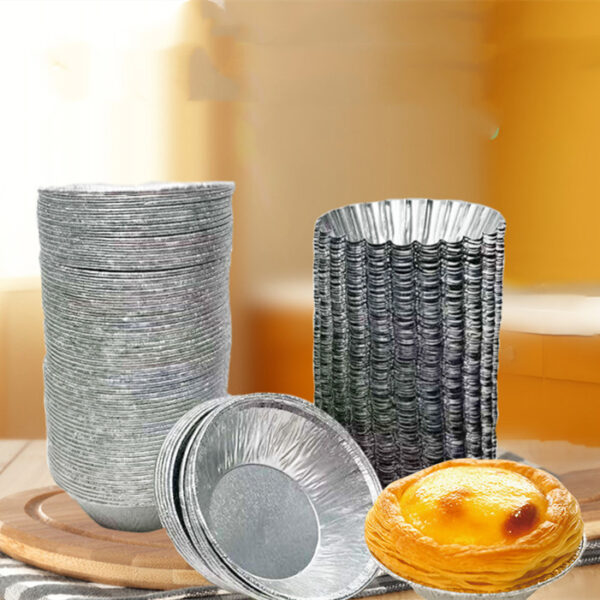 Disposable Tinfoil Baking Cups, Single-Use Foil Cups for Baking, Convenient Cupcake Liners