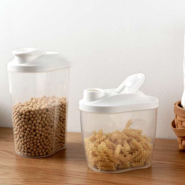 Kitchen Beans and Grain Storage Box, Food Container for Efficient Storage, Clear Plastic Kitchen Organizer