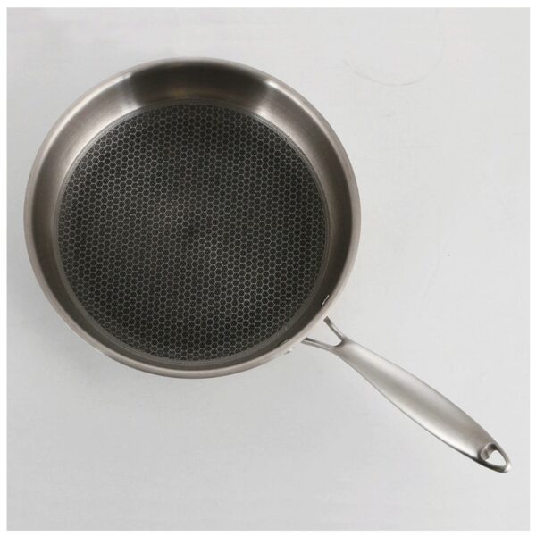 Durable Stainless Steel Frying Pan, High-Performance Cookware for Professional and Home Kitchens