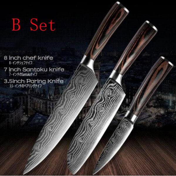 Versatile Chef Knives for Kitchen Use, Durable Cleaver and Slicing Knives Set, High-Quality Kitchen Knives for Precision Cutting