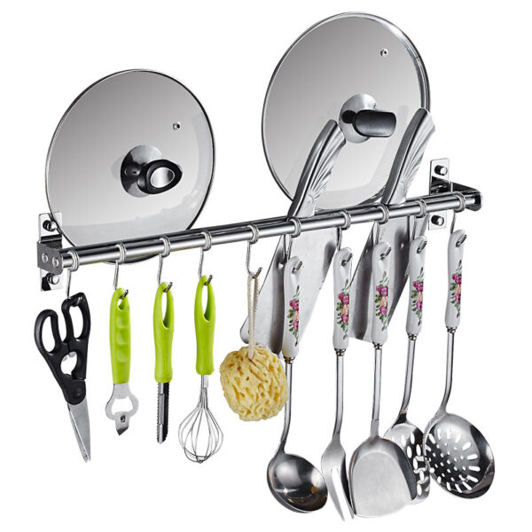 Durable Stainless Steel Hooks for Kitchen Organization, Space-Saving Stainless Steel Kitchen Hooks, Heavy-Duty Stainless Steel Hooks for Hanging Utensils