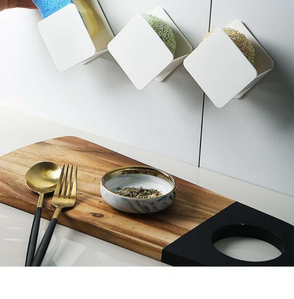 Kitchen Sink Sponge Drainable Shelf, Practical Organizer for Sponges and Cleaning Tools