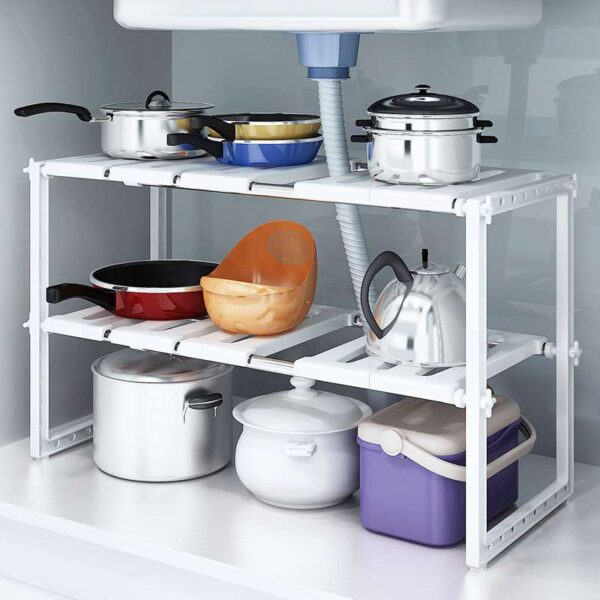 Retractable Kitchen Shelf, Adjustable Wall-Mounted Shelf for Space Optimization, Versatile Storage Solution