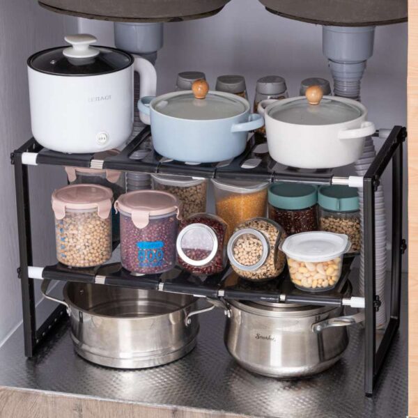 Retractable Kitchen Shelf, Adjustable Wall-Mounted Shelf for Space Optimization, Versatile Storage Solution