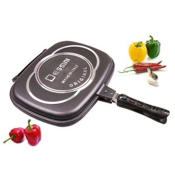 Versatile Double-Sided Non-Stick Frying Pan, Efficient Dual-Surface Cooking Pan, Multi-Functional Non-Stick Skillet