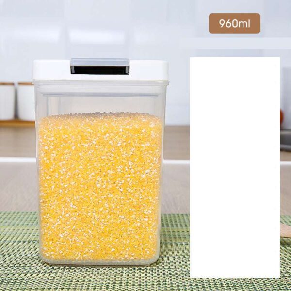 Plastic Whole Grain Food Storage Box, Airtight Kitchen Container for Grains, Durable and Practical