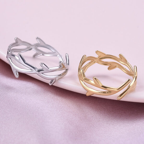 304 Stainless Steel Simple Irregular Open Ring, Personalized Open Ring in 304 Stainless Steel, Modern Irregular Design Stainless Steel Ring