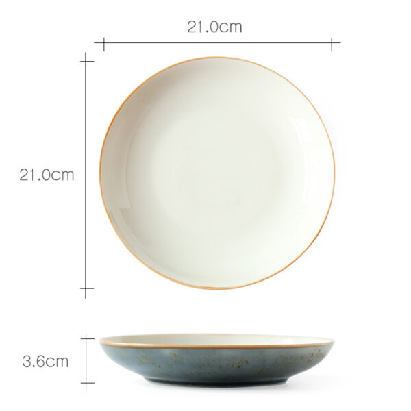 Household European-style Simple Ceramic Tableware, Elegant and Minimalistic European-style Ceramic Tableware for Everyday Use