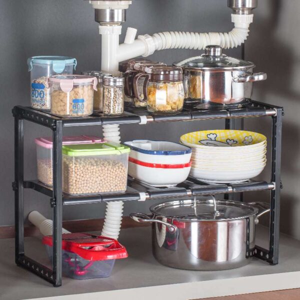 Retractable Kitchen Shelf, Adjustable Wall-Mounted Shelf for Space Optimization, Versatile Storage Solution