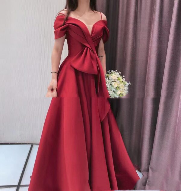 Off-Shoulder Engagement Evening Dress for Women, Elegant Off-Shoulder Return Dress for Evening Events, Stylish Women's Off-Shoulder Engagement Dress