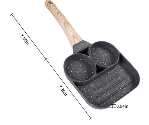 Non-Stick Egg Dumpling Pan, Perfect for Breakfast Egg Burgers and Dumplings, Easy-Clean Cookware