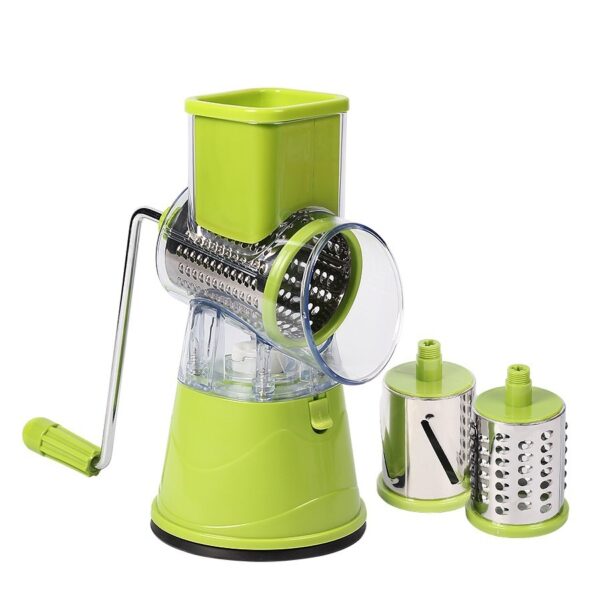 Multi-Function Drum Cutter, Manual Stainless Steel Grater, Efficient Vegetable and Cheese Grating Tool for Kitchen