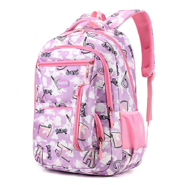 New Letter Print Backpack with Pencil Case, Fashionable Sweet Schoolbag for Primary School Students, Stylish Backpack for Girls and Boys