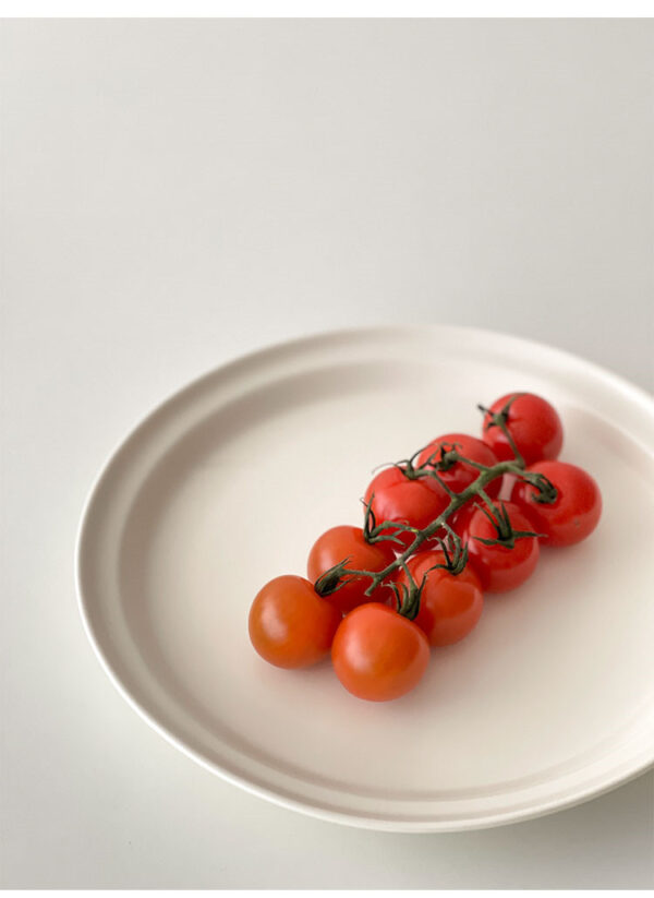 Simple Matte High-end Tableware Ceramic Plate, Elegant Matte Ceramic Plate for Upscale Dining, Stylish and Modern