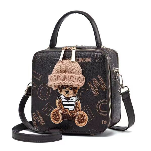 Fashionable Portable Bear Box Bag, Trendy Shoulder Bag with Bear Design, Stylish Portable Bear-Shaped Shoulder Bag