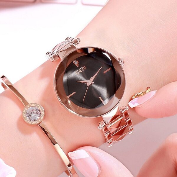 Women's Personalized Fashion Steel Belt Watch, Trendy Women's Watch with Steel Belt and Unique Design, Fashionable Personalized Steel Belt Watch for Women