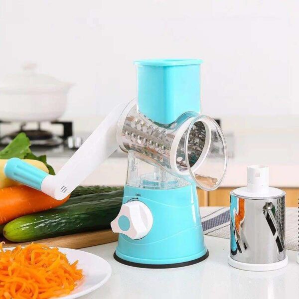 Hand Drum Rotary Grater for Efficient Food Shredding, Manual Grater with Multiple Blades, Ideal for Cheese and Vegetables