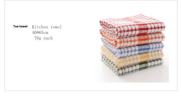 Absorbent Cotton Plaid Dish Towel for Kitchens, Cotton Jacquard Plaid Kitchen Towel, Classic Cotton Plaid Towel for Drying Dishes