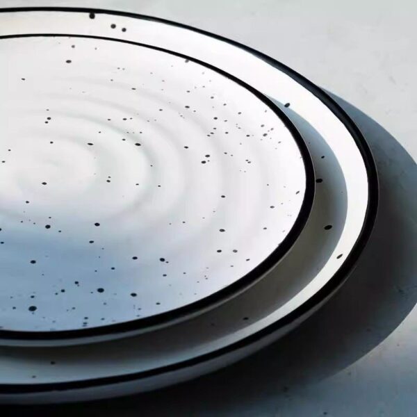 Ceramic Spot Steak Plate, Decorative Tray Tableware, Elegant and Functional Dining Plate