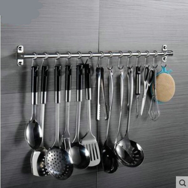 Durable Stainless Steel Hooks for Kitchen Organization, Space-Saving Stainless Steel Kitchen Hooks, Heavy-Duty Stainless Steel Hooks for Hanging Utensils