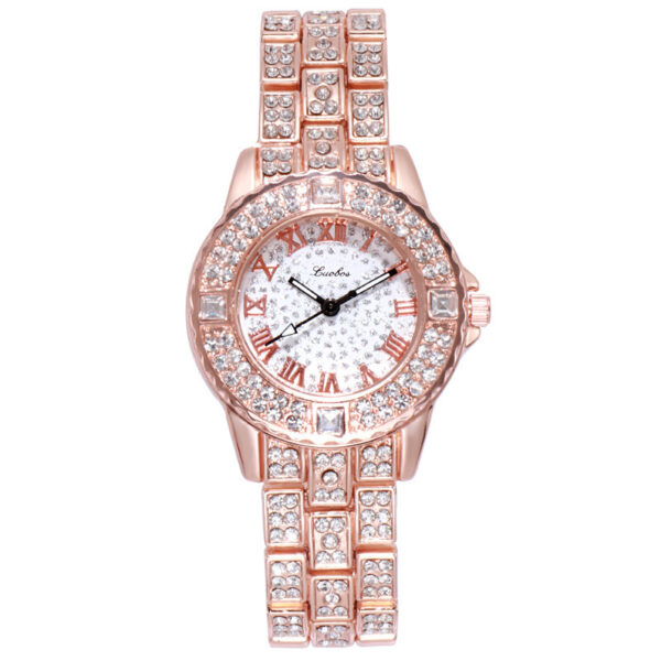 Women's Fashion Simple Rhinestone Alloy Quartz Watch, Elegant Rhinestone Alloy Quartz Watch for Women, Stylish Women's Quartz Watch with Rhinestone Details