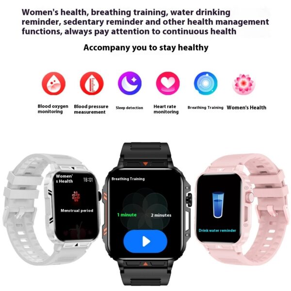 Smart Wireless Call Sport Step Counting Watch, Multifunctional Smart Watch with Wireless Calling and Step Counting, Sports Watch with Wireless Call and Activity Tracking