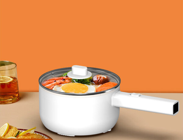 Student Dormitory Electric Cooker, Small Multifunctional Hot Pot, Long Handle Electric Frying Pan for Easy Cooking