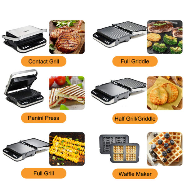 Automatic Electric Grill Pan Steak Machine, Adjustable Temperature Control for Perfect Steaks, Easy-to-Use and Clean