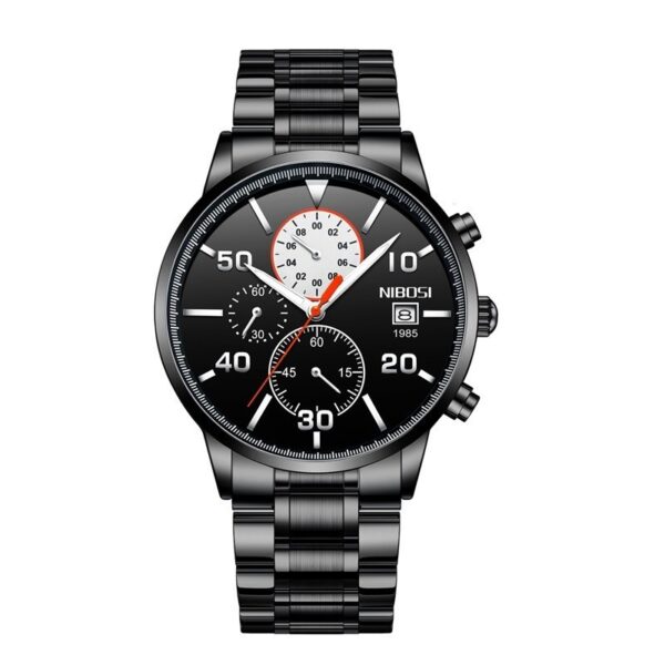 Men's Quartz Steel Watch with Waterproof and Calendar Features, Elegant Waterproof Quartz Steel Watch with Calendar, Stylish Men's Quartz Watch with Steel and Calendar Functions