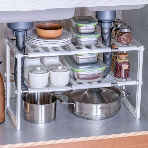 Retractable Kitchen Shelf, Adjustable Wall-Mounted Shelf for Space Optimization, Versatile Storage Solution