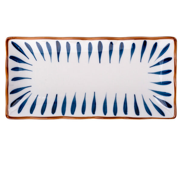 Japanese-Style Ceramic Dinner Plate, Versatile Household Plate for Breakfast, Fish, Sushi, and More