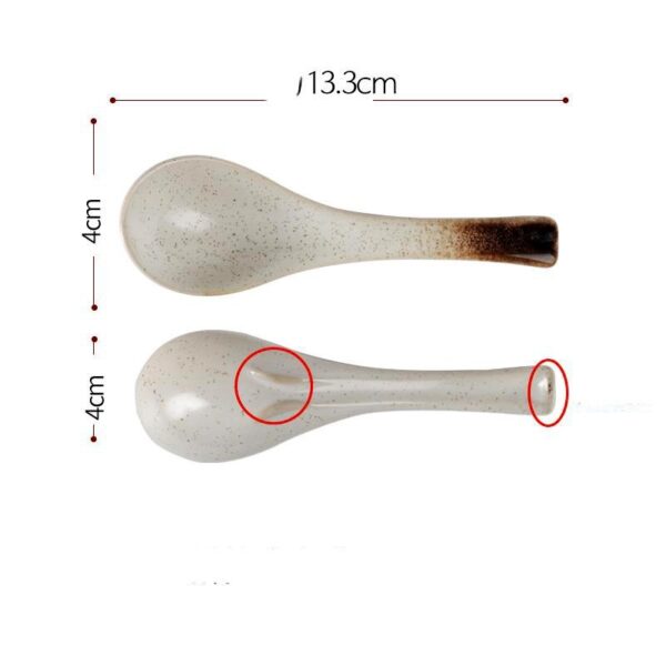 Elegant Ceramic Spoon for Lamian Noodles, Ideal for Japanese and Korean Cuisine, Stylish and Functional Ceramic Spoon for Noodles and Soups