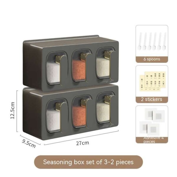 Drawer Type Seasoning Box, Kitchen Spice Jars Combination for Convenient Storage