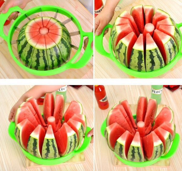 Easy-to-Use Watermelon Slicer, Stainless Steel Fruit Cutter for Perfectly Sliced Watermelon