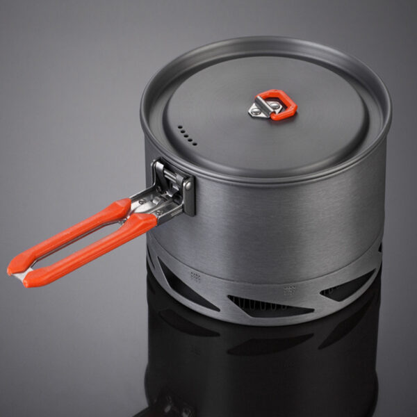 Heat Exchanger Pot and Kettle Cookware Set, Camping Hiking Picnic Tableware, Portable Outdoor Cooking Equipment