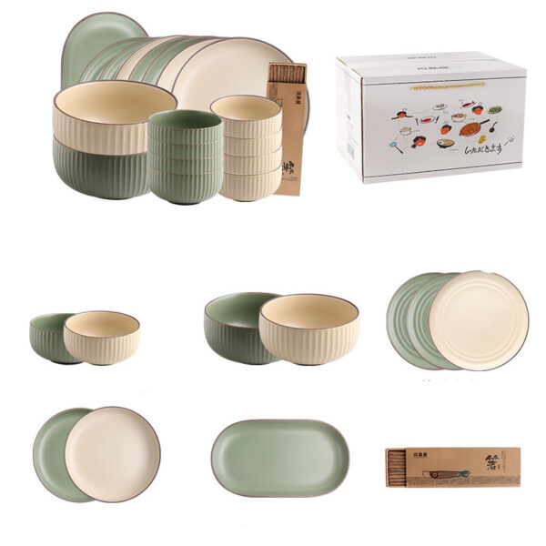 Tableware Bowl And Dish Set Bowl And Plate Bowl And Chopsticks Combination, Complete Dining Set with Bowl, Plate, and Chopsticks, Ideal for Various Meals