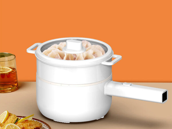 Student Dormitory Electric Cooker, Small Multifunctional Hot Pot, Long Handle Electric Frying Pan for Easy Cooking