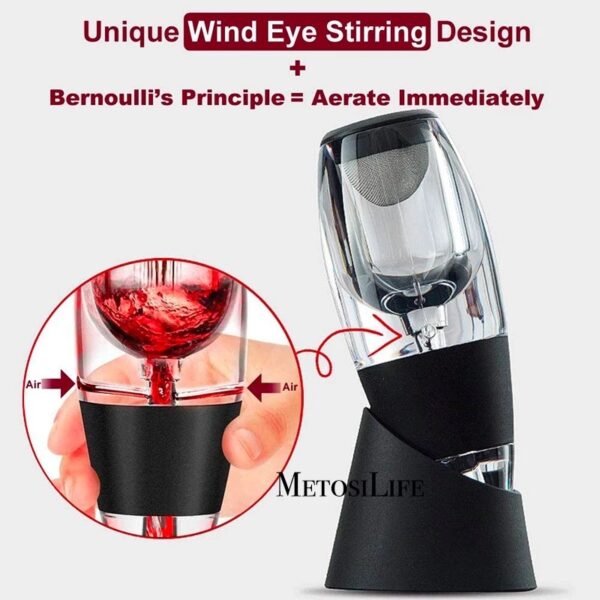 Portable Wine Aerator and Decanter for Red and White Wine, Fast Decanter Filter for Enhancing Wine Flavor, Whisky and Wine Aerator for Parties and Home Use