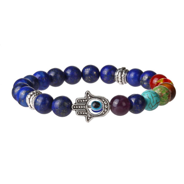 Colorful Volcanic Rock Bracelet with Fashionable Personality, Unique Fashion Bracelet with Volcanic Rock and Colorful Design, Trendy Volcanic Rock Bracelet for Women