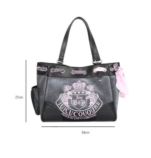 New Portable Contrast Color Shoulder Tote Bag, Stylish Contrast Color Shoulder Tote Bag, Trendy New Portable Shoulder Tote Bag