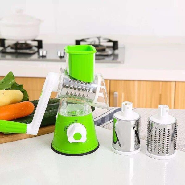 Hand Drum Rotary Grater for Efficient Food Shredding, Manual Grater with Multiple Blades, Ideal for Cheese and Vegetables